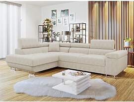Ecksofa Torezio Cord mit Schlaffunktion und