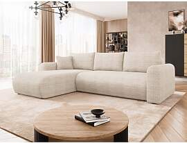 Ecksofa Wousia mit Schlaffunktion und Bettkasten