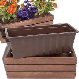 ECODECO Deko Holzkiste für Blumen | Kiste Holz |