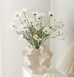 Ecofocet Keramik Vase, Beige Groß Moderne Vasen