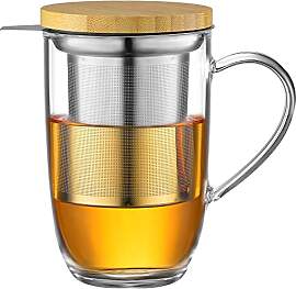 ecooe 440 ml Glas Teetasse Borosilikat Teebecher