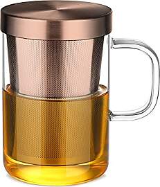 ecooe 500 ml(volle Kapazität) Glas Tasse mit