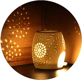 ecooe Aromalampe Teelichthalter Duftlampe aus
