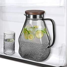 ecooe Glaskaraffe 1.8L Wasserkaraffe für