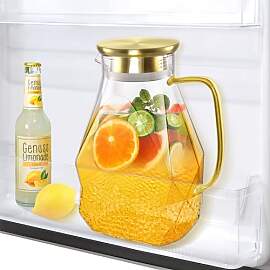ecooe Glaskaraffe 1.8L Wasserkaraffe für