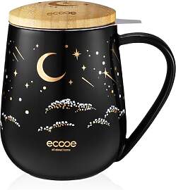 ecooe Teetasse mit Deckel und Sieb - 600 ml