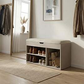 EDAXO BOXIMO TRIA Schuhschrank mit Sitzbank, MDF