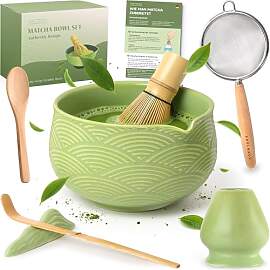 EDELHAUS Matcha Set (7 Teilig) Matcha Schale mit