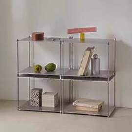 Edelstahl-Aufbewahrungsregal Bauhaus Modulares