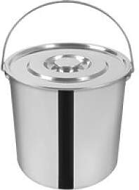 Edelstahl-Eimer, Milchkanne, 20L Eimer mit Deckel, 