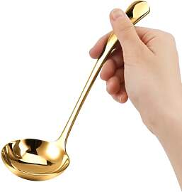 Edelstahl Gold Suppenschöpfer, 20 cm Soßenkelle, 