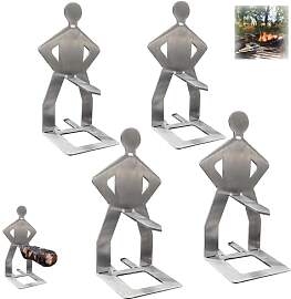 Edelstahl-Grill-Wursthalter, kreativer stehender