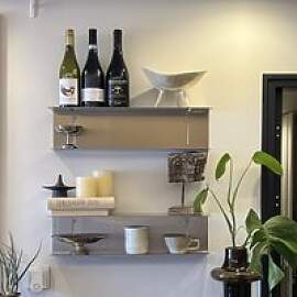 Edelstahl Regal Wandregal Display Rack Wohnzimmer