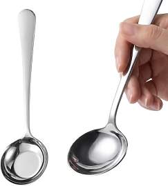 Edelstahl Suppenkelle 2er Set - 17 cm Soßenkelle