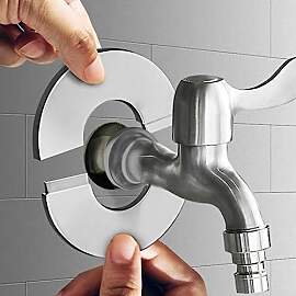 Edelstahl-Wasserrohr-Wandabdeckungen, Badezimmer,