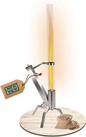 Edenoutdoor Pelletfackel Edelstahl mit Glasröhre, 