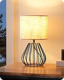 EDISHINE Nachttischlampe, Moderne Tischlampe