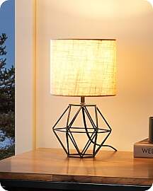 EDISHINE Nachttischlampe, Moderne Tischlampe