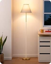 EDISHINE Retro Stehlampe Wohnzimmer, mit