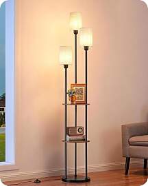 EDISHINE Stehlampe Wohnzimmer, 3-flammige LED