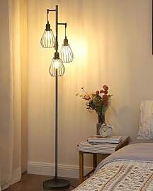 EDISHINE Stehlampe Wohnzimmer, 3-flammige