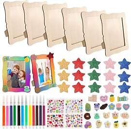 Editbar 6 Stück Holzbilderrahmen zum