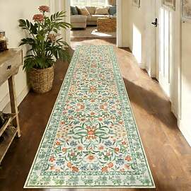 Edlbaegy Blumenmuster Teppich Läufer 80X300cm