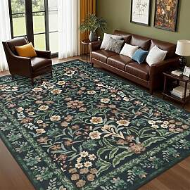 Edlbaegy Teppich Wohnzimmer Schwarz 160x230cm