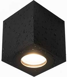 EDO Aufbauspot GU10 IP44 Deckenspot Schwarz LARKS