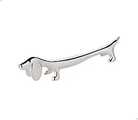 EDZARD 6er Set Messerbank Hund (L 9 cm) in silber