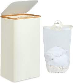 efluky Wäschekorb mit Deckel 100 Liter hoher