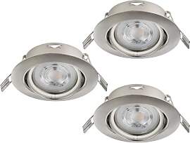 EGLO 3er Set LED Einbaustrahler Favazzina, runde