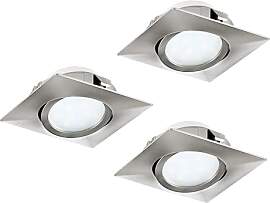 EGLO 3er Set LED Einbaustrahler Pineda, Spots aus