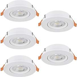 EGLO 5er Set LED Einbaustrahler Barranco,