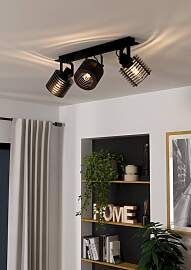 EGLO Deckenspot "SEGOVIA", schwarz, 3,