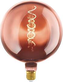EGLO E27 Globe Lampe dimmbar, Spiral LED Retro