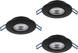 EGLO LED 3er-Set Einbauleuchten Zujar,