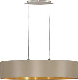 EGLO Pendellampe Maserlo, 2 flammige Textil