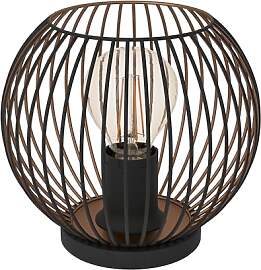 EGLO Tischlampe Almanzora, runde Nachttischlampe,