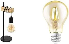 EGLO Tischlampe Townshend, Vintage Tischleuchte im 