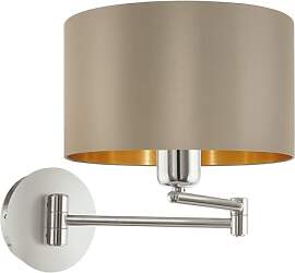 EGLO Wandlampe Maserlo, 1 flammige Textil