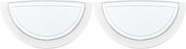 EGLO Wandlampe Planet 1, Wandleuchte halbrund,