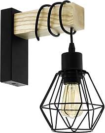EGLO Wandlampe Townshend 5, Vintage Wandleuchte im 