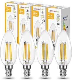 ehomeled E14 LED Filament Kerzenlampe Warmweiß