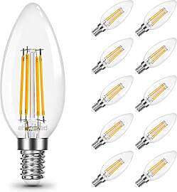 ehomeled E14 LED Filament Kerzenlampe Warmweiß