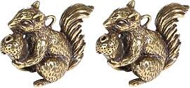 Eichhörnchen-Figuren aus Messing, 4,1 x 3 x 1,5