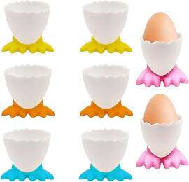 Eierbecher Plastik Set: 8 Stück Eierbecher in