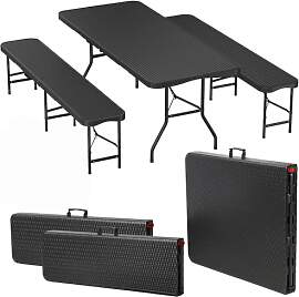 Eikuavons Bierzeltgarnitur klappbar 3-teilig Set