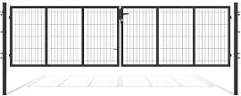 Eikuavons Doppeltor Gartentor, 350x100cm