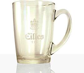 EILLES Tee - 6 Becher aus Glas mit Logo